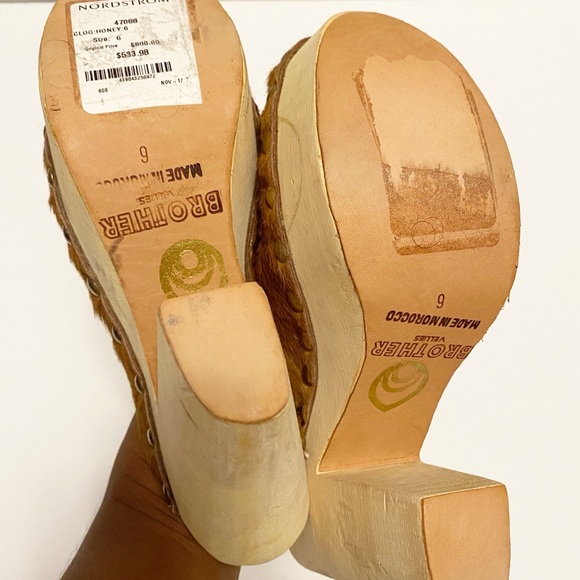 VINTAGE INSPIRED - BROTHER VELLIES PONY HAIR CLOGS - Picture 5 of 6